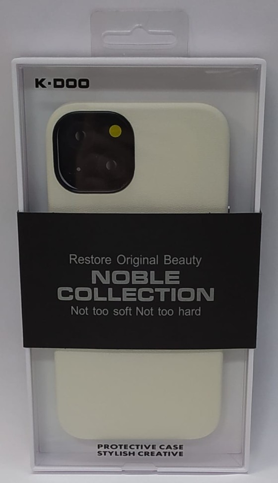 Накладка для i-Phone 13 K-Doo Noble кожаная белая