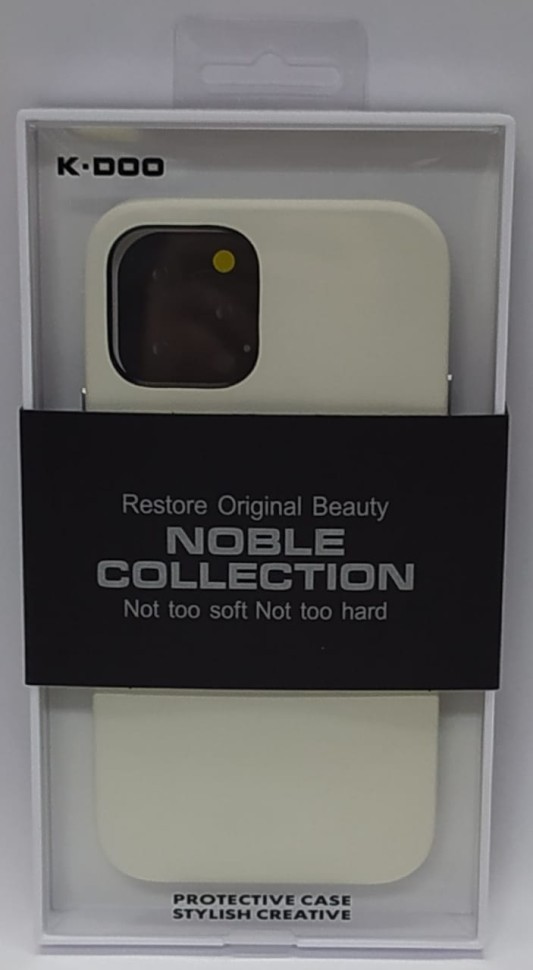 Накладка для i-Phone 12/12 Pro K-Doo Noble кожаная белая