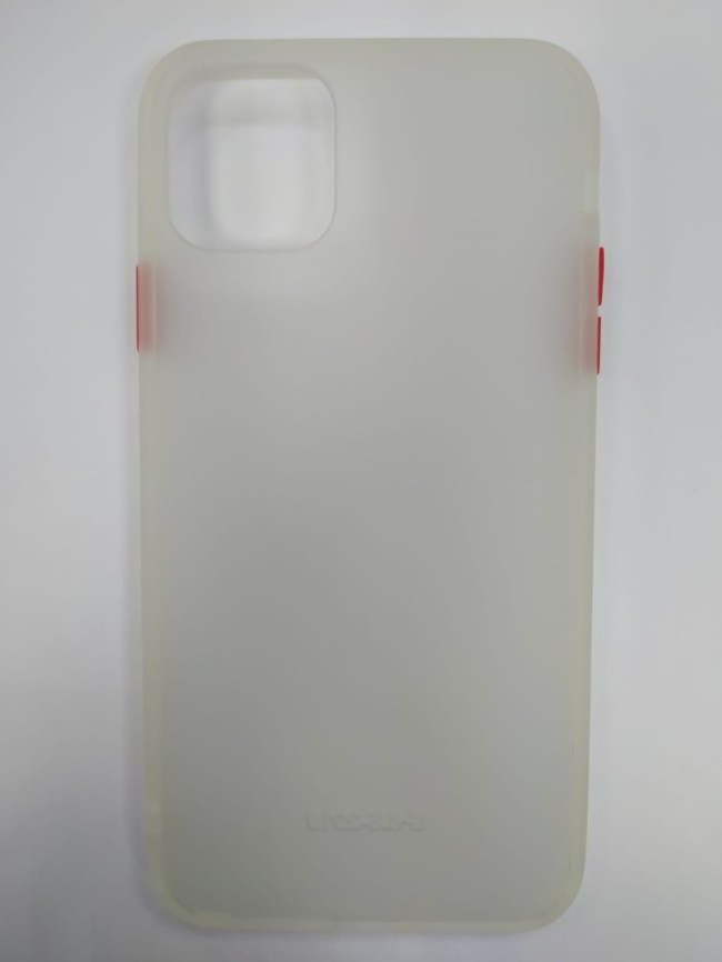 Накладка для i-Phone 11 Pro Max силикон матовая бока цветные белые