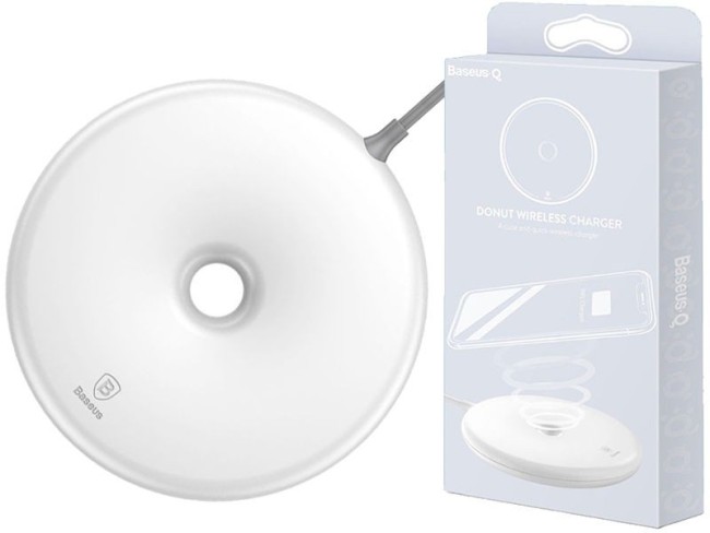 Беспроводное зарядное устройство Baseus Donut Wireless Charger WXTTQ-02 белое