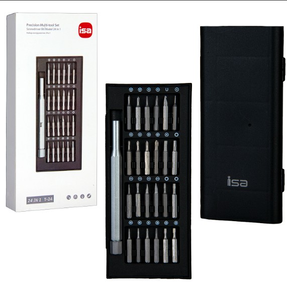 Отвертка с набором Isa Precision Multi-tool Set 24в1 T-24 черный