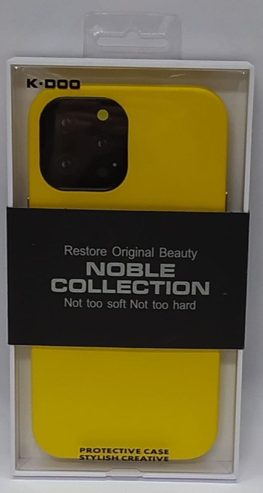 Накладка для i-Phone 12 Pro Max K-Doo Noble кожаная желтая