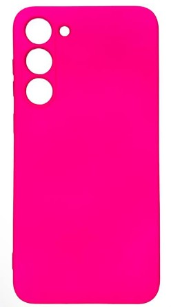 Накладка для Samsung Galaxy S24 Silicone cover без логотипа кислотно-розовая