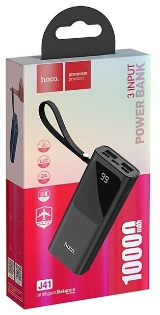 Powerbank Hoco J41 10000mAh 2A 2USB черный