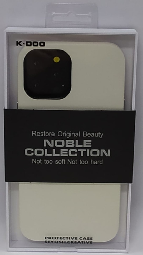 Накладка для i-Phone 12 Pro Max K-Doo Noble кожаная белая