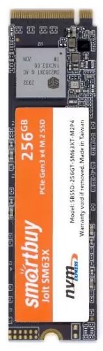 M.2 2280 SSD Smartbuy Jolt SM63X 256GB TLC NVMe PCIe3