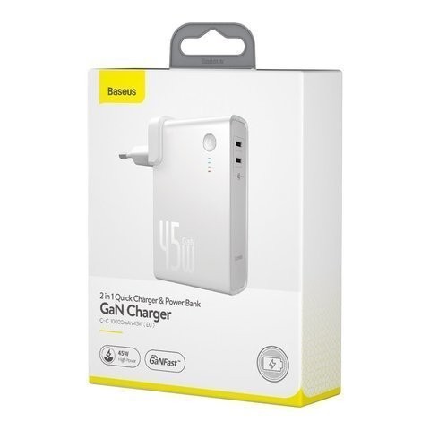 Powerbank Baseus Power Station GaN C+C 10000mAh 45W PPNLD-F02 белый