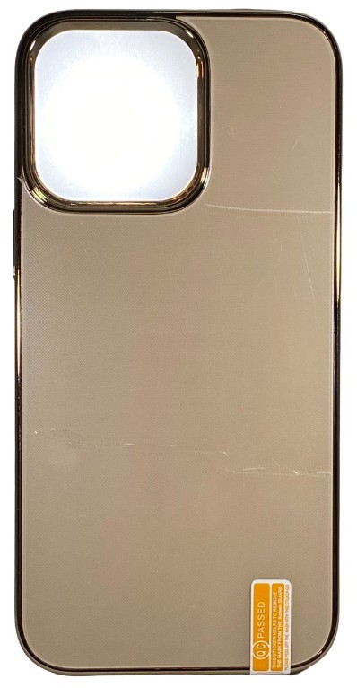 Чехол-накладка для i-Phone 13 пластик золотой