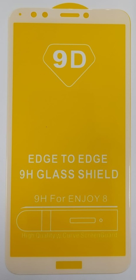 Защитное стекло для Huawei Honor Y7 (2018)/7C/7C Pro 9D белое