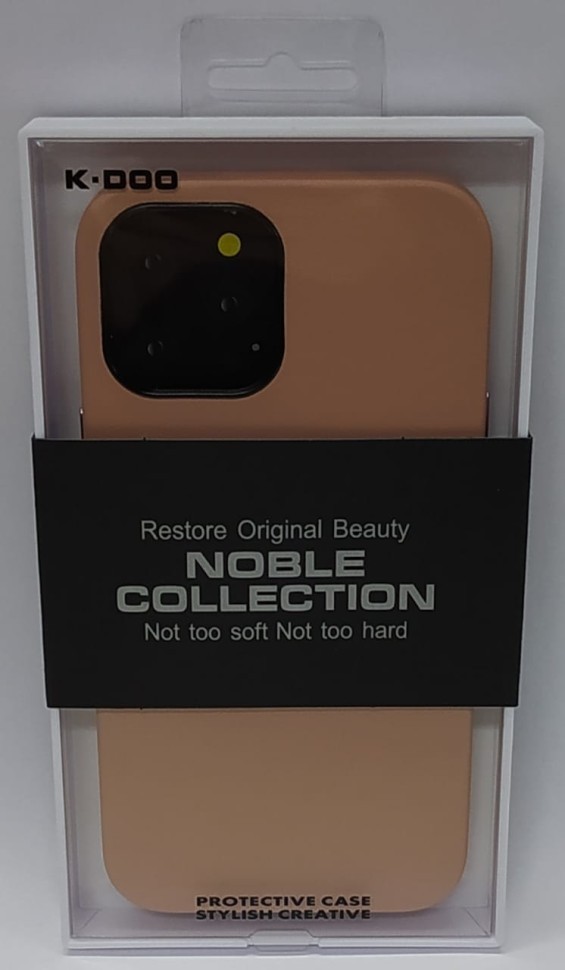 Накладка для i-Phone 12 Pro Max K-Doo Noble кожаная пудро