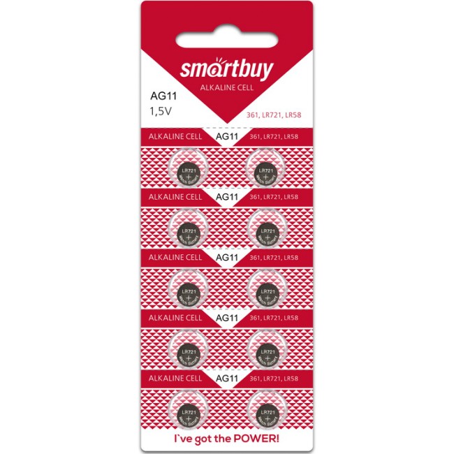 Батарейка часовая Smartbuy AG11-10B (200/2000) SBBB-AG11-10B