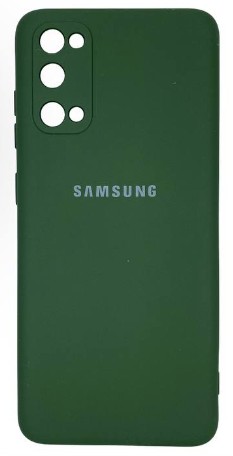 Накладка для Samsung Galaxy S20 Silicone cover без логотипа зеленая