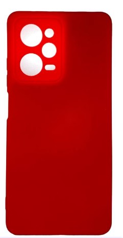 Накладка для Xiaomi Pocophone X5 Pro Silicone cover без логотипа красная