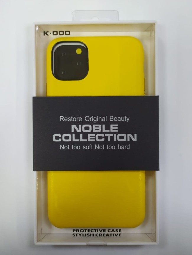 Накладка для i-Phone 11 Pro Max K-Doo Noble кожаная желтая