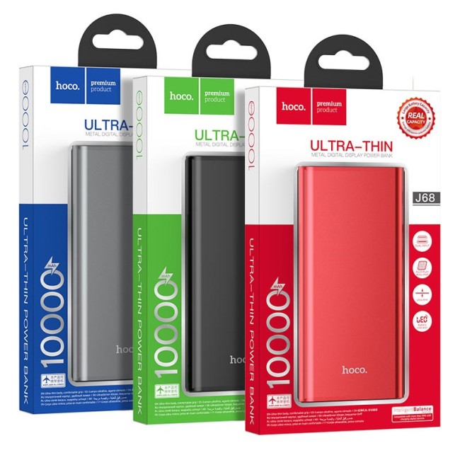 Powerbank Hoco J68 1USB 10000mAh серебристый