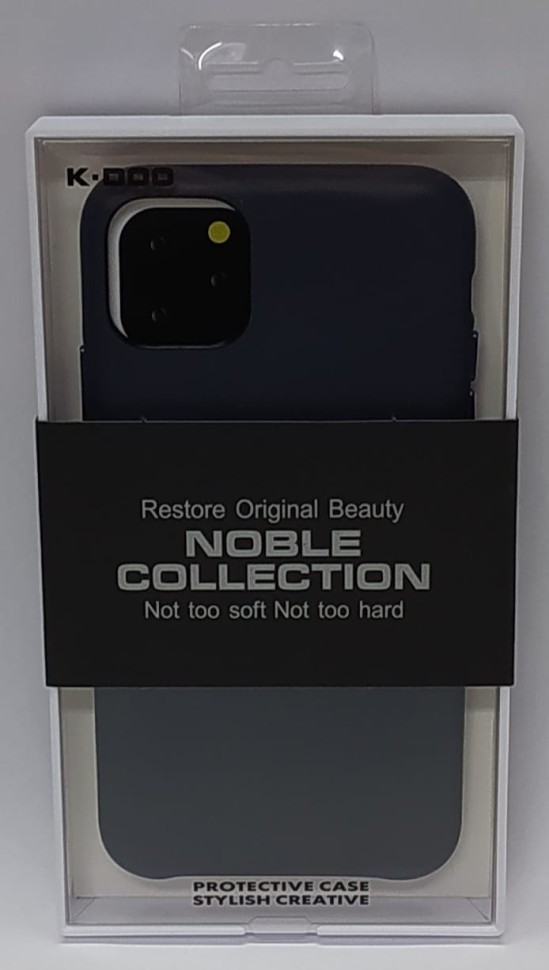 Накладка для i-Phone 11 Pro Max K-Doo Noble кожаная темно-синяя