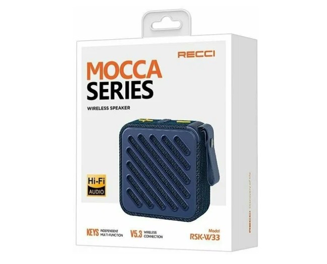 Bluetooth колонка Recci Mocca RSK-W33 синяя