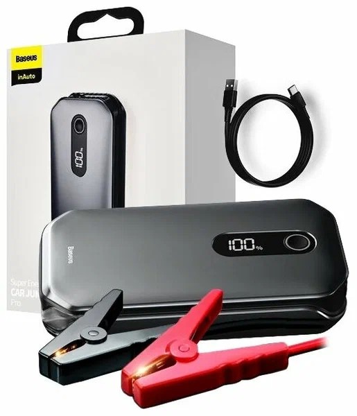 Baseus Super Energy Pro Car Jump Starter 12000mAh,5V/3A，Paak current1000A）(CRJS03-01) Black