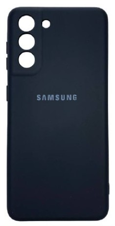 Накладка для Samsung Galaxy S21 Silicone cover без логотипа черная