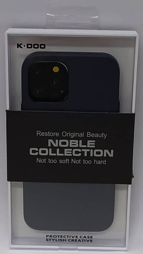 Накладка для i-Phone 12/12 Pro K-Doo Noble кожаная темно-синяя