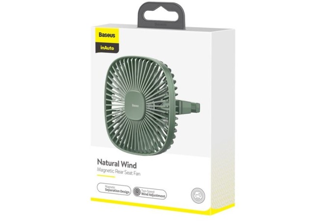 Автомобильный вентилятор Baseus Natural Wind Magnetic Rear Seat Fan CXZR-06 зеленый