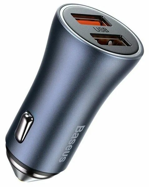Автомобильное зар.устр. Baseus Golden Contactor Pro Dual Quick Charger 2USB 40W (CGJP020113) синее
