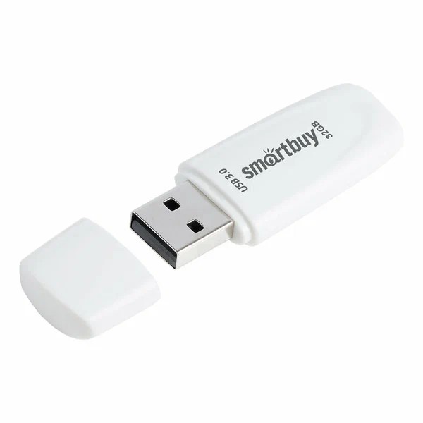 3.0/3.1 USB флеш накопитель Smartbuy 032GB Scout White (SB032GB3SCW)