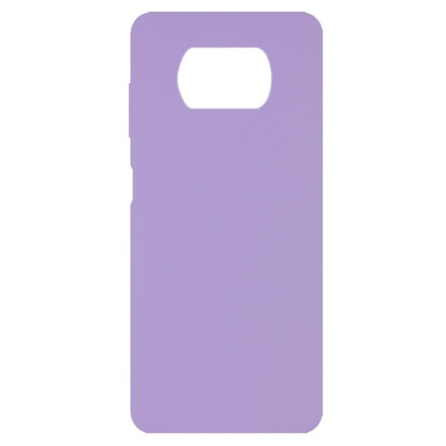 Накладка для Xiaomi Pocophone X3 Silicone cover без логотипа лаванда