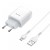 Сетевое зар. устр. Hoco C12Q с шнуром Micro 1USB QC3.0 2.4A белое