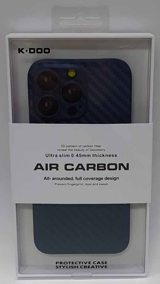 Накладка для i-Phone 13 Pro 6.1" K-Doo Air Carbon пластик синяя