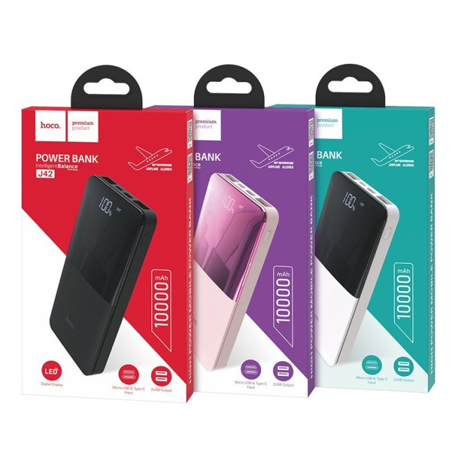 Powerbank Hoco J42 2USB 10000mAh белый