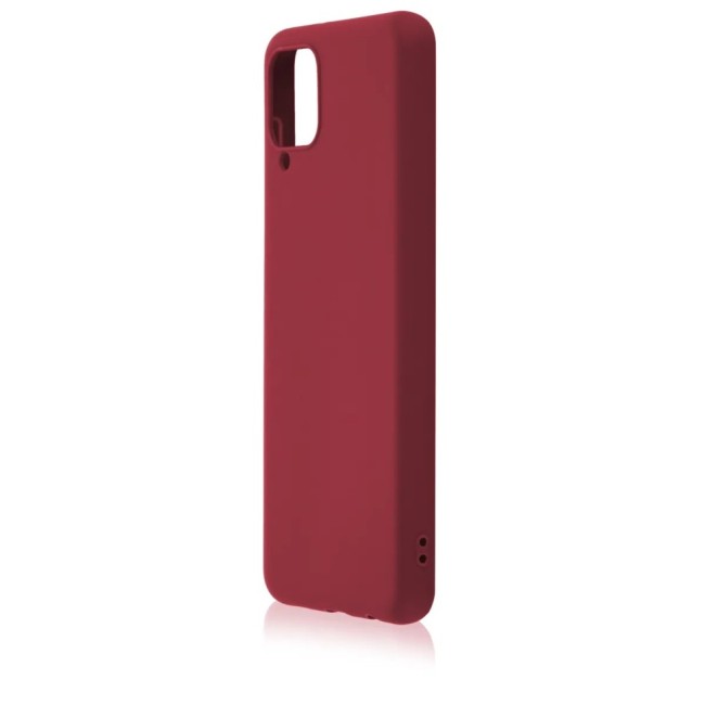 Накладка для Samsung Galaxy A12 Silicone cover без логотипа бордовая