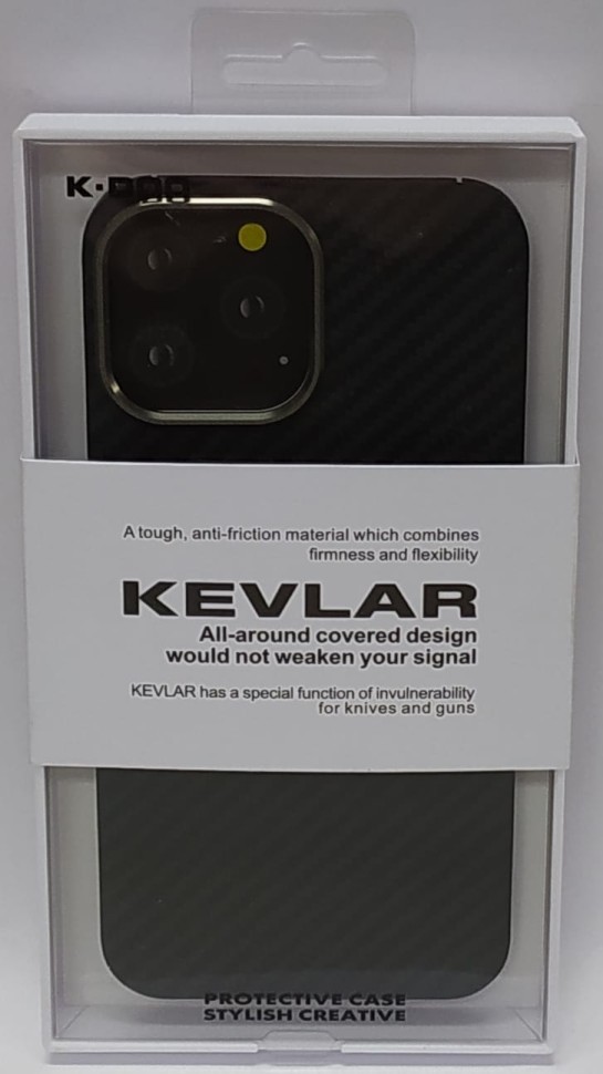 Накладка для i-Phone 13 Pro Max K-Doo Kevlar пластик черная