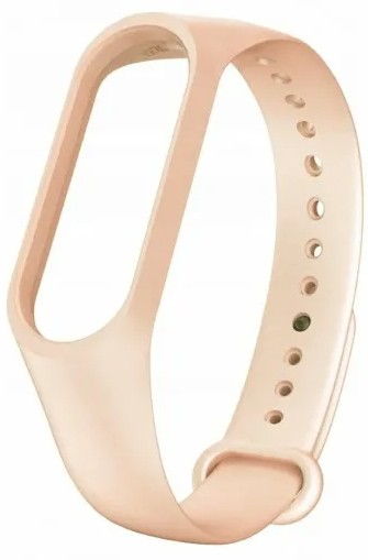 Ремешок для Xiaomi Mi Band 5 силиконовый бежевый