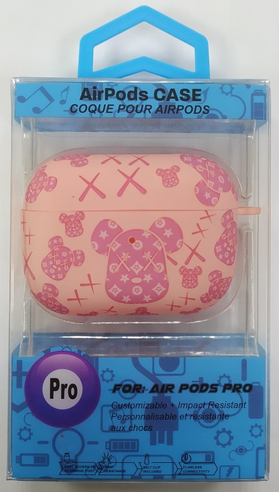 Силиконовый светящийся в темноте чехол для AirPods Pro Luxo Kaws рисунок №31