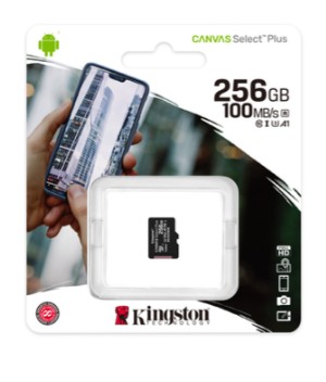 micro SDXC карта памяти Kingston 256GB Class10 UHS-I Canvas Select Plus без адапт.(SDCS2/256GBSP)