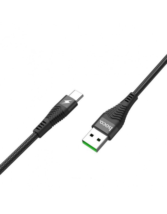 Usb Кабель-зарядка Micro Hoco U38 4A 1.2м в нейлоновой оплётке чёрный