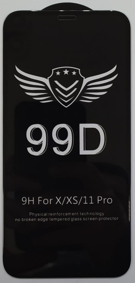 Защитное стекло для i-Phone 11 Pro/X/XS 5.8" 99D чёрное