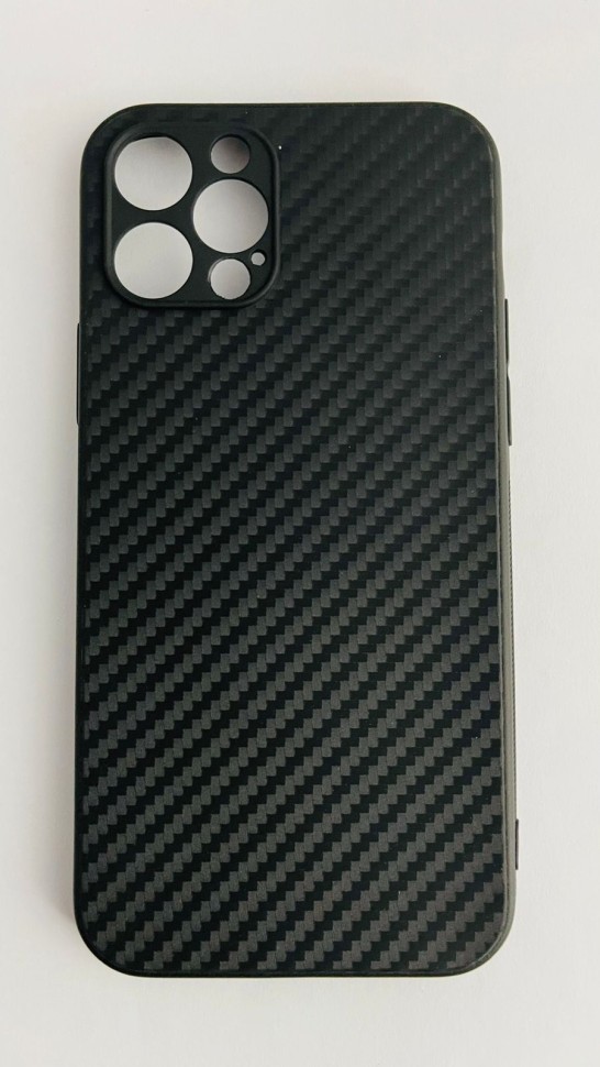 Накладка для i-Phone 12/12 Pro 6.1" силикон карбон
