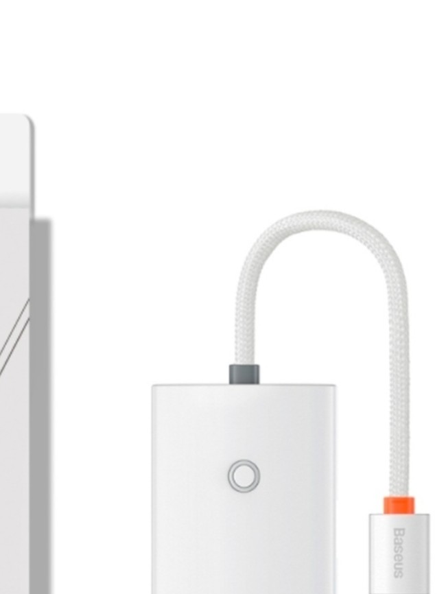 USB хаб Baseus Lite Series 4USB/1USB-C (WKQX030002) белый