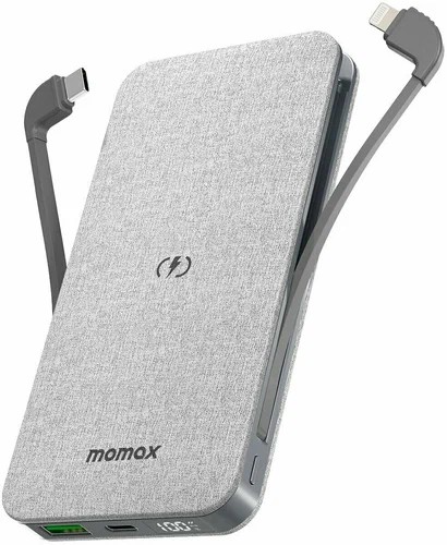 Powerbank с беспроводной зарядкой Momax Q. Power7 10000mAh IP112MFIA серый