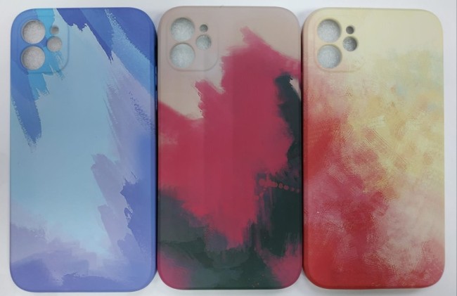 Накладка для i-Phone 11 силикон перламутр разноцветный