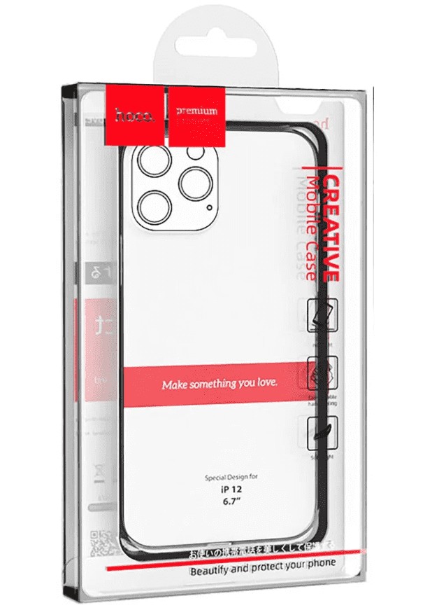 Накладка для i-Phone 12 Pro Max 6.7" Hoco Light силикон прозрачный
