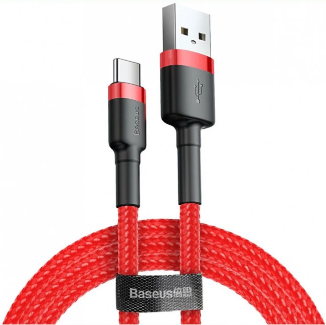 Usb Кабель-зарядка TYPE-C Baseus Cafule 2A 3м (CATKLF-U09) красный
