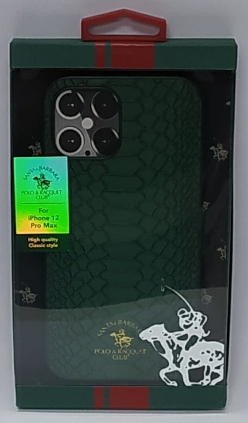 Накладка для i-Phone 12 Pro Max 6.7" SANTA BARBARA кожа в ассортименте