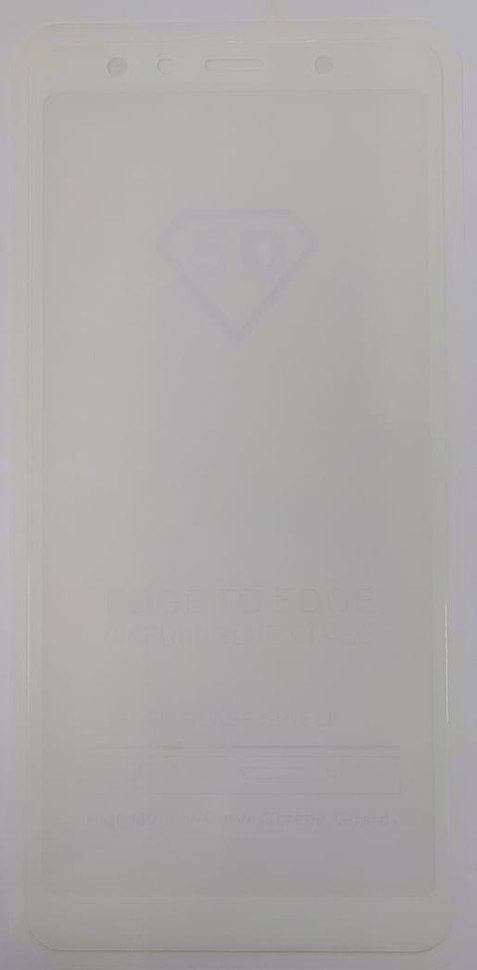 Защитное стекло для Samsung Galaxy A7 (2018) 9D белое