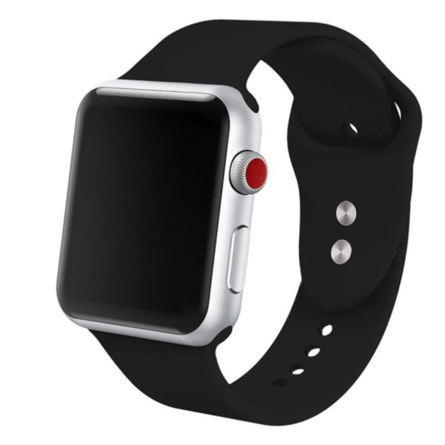 Сменный браслет силиконовая для Apple Watch 38mm черный