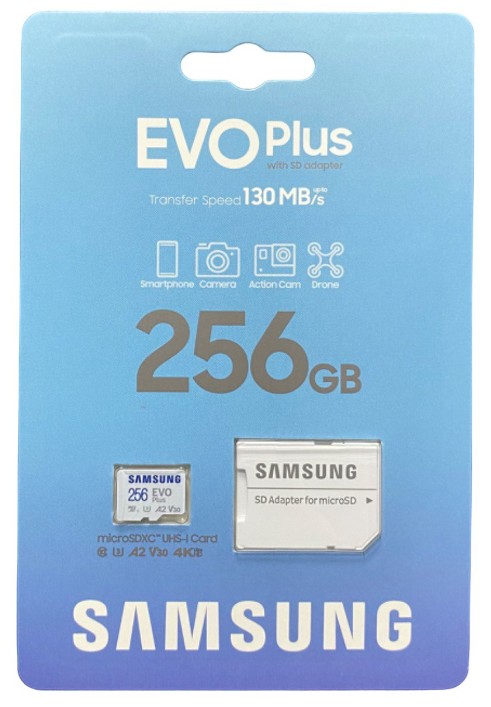 micro SDXC карта памяти Samsung 256GB EVO Plus Class10 UHS-I 130MB/s с адаптером