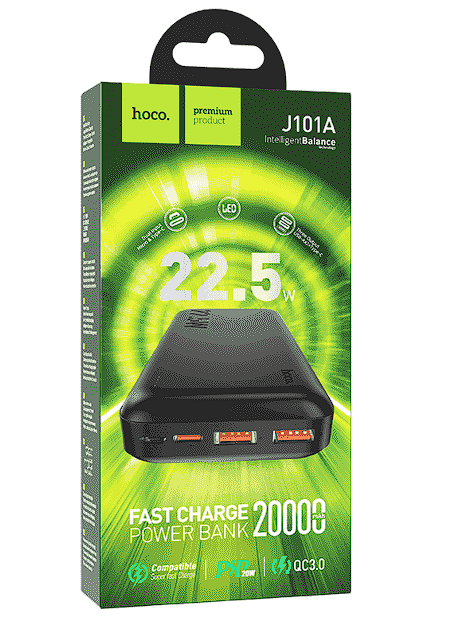 Powerbank Hoco J101A 20000mAh 2USB/1USB-C 18W/20W черный