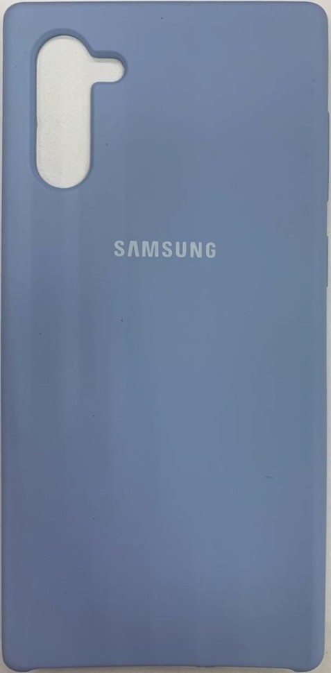 Накладка для Samsung Galaxy Note 10 Silicone cover голубая